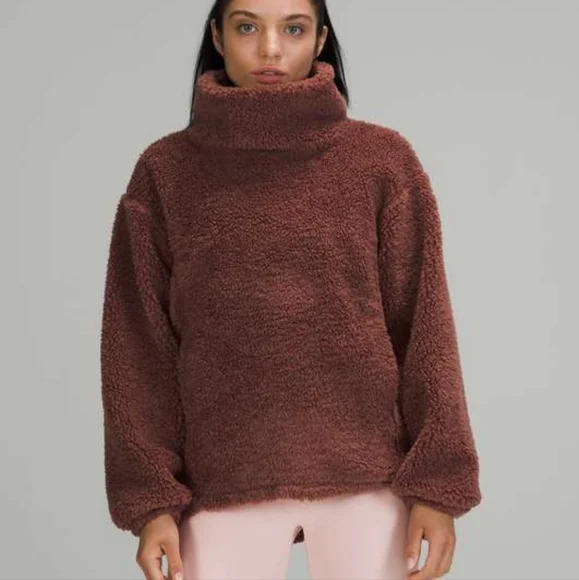 brown sherpa pullover with pockets | lululemon athetica - Picture 5 of 6